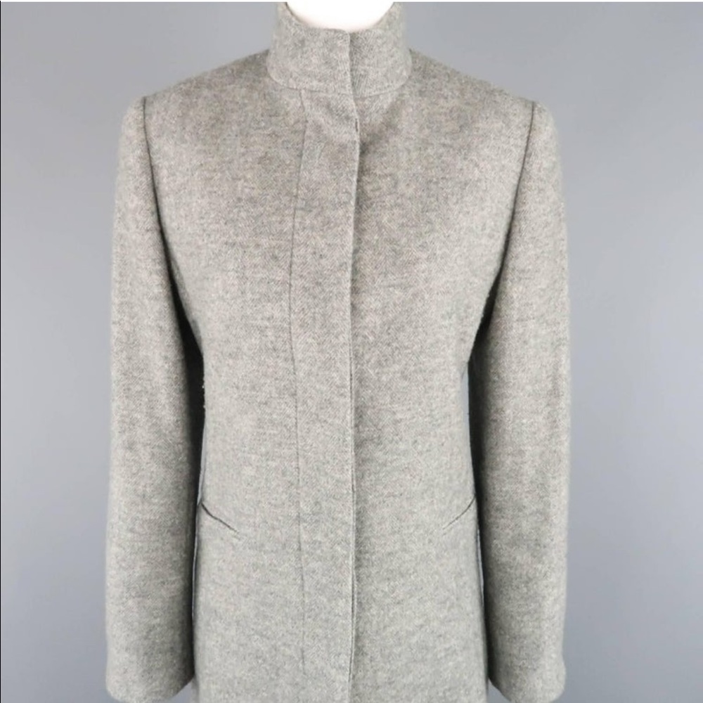 RARE ST Studio London A Line High Neck Wool Coat